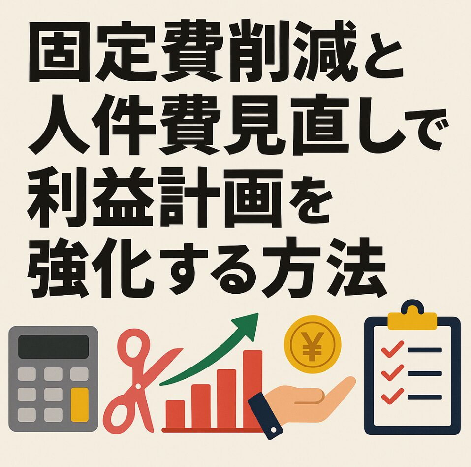 固定費削減と人件費見直しで利益計画を強化する方法