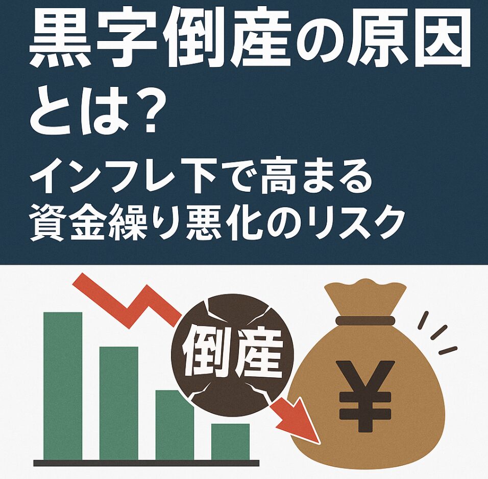 黒字倒産の原因とは？インフレ下で高まる資金繰り悪化のリスク