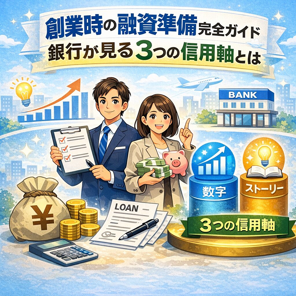 創業時の融資準備完全ガイド｜銀行が見る3つの信用軸とは